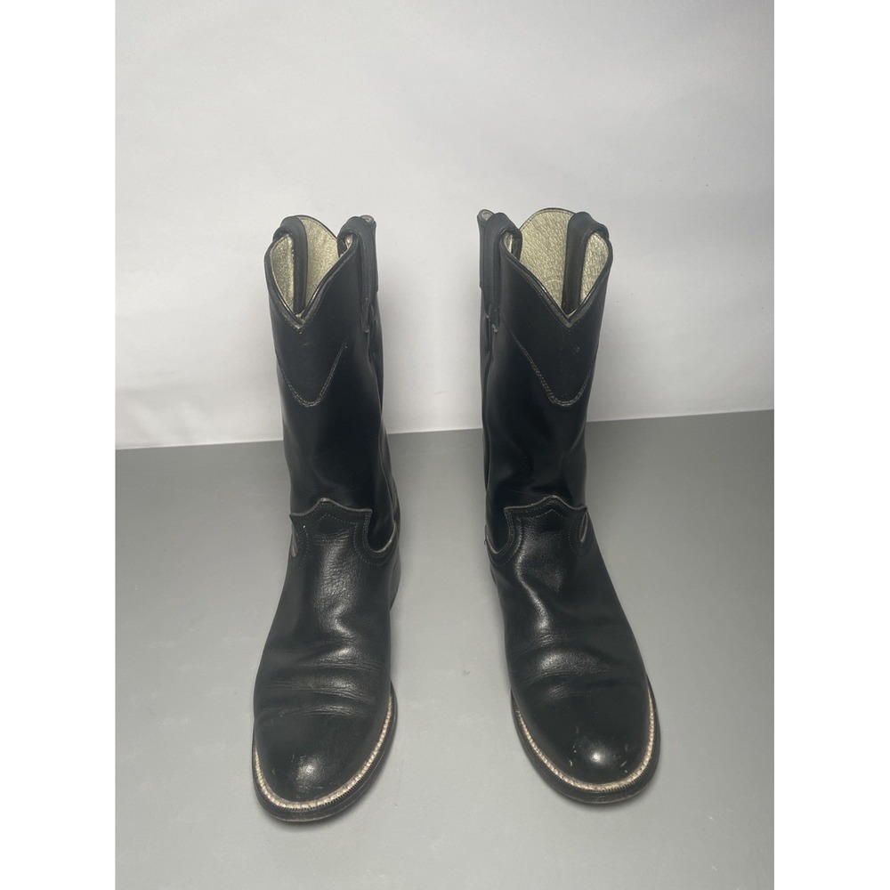 Silverton Women's Stockton Black Leather Western Roper Boots Size 5B